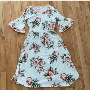 PinkBlush Ivory Floral Maternity Dress